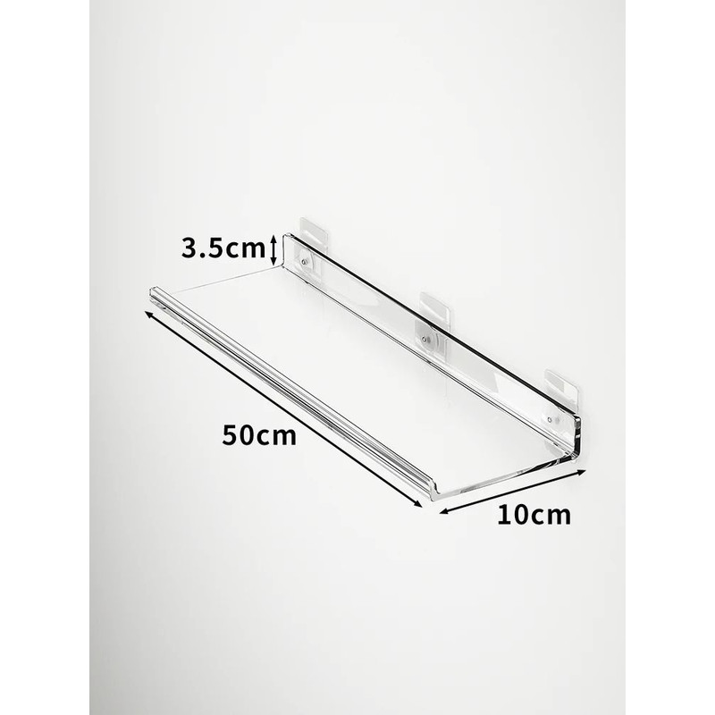 Acrylic Storage Rack Wall Panel No Drill Bathroom Kitchen Organizer Strong Sticker 8