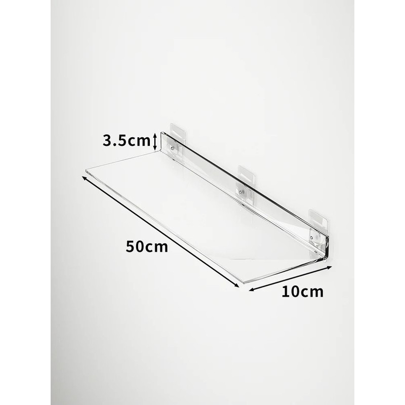 Acrylic Storage Rack Wall Panel No Drill Bathroom Kitchen Organizer Strong Sticker 9