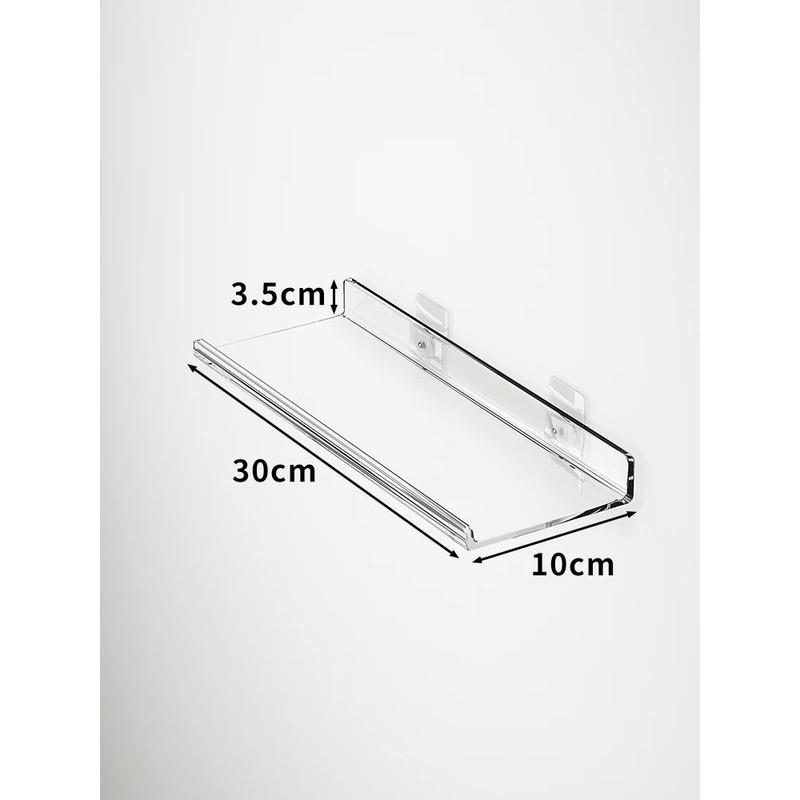 Acrylic Storage Rack Wall Panel No Drill Bathroom Kitchen Organizer Strong Sticker 4