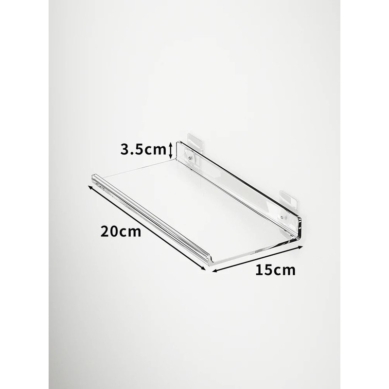 Acrylic Storage Rack Wall Panel No Drill Bathroom Kitchen Organizer Strong Sticker 26