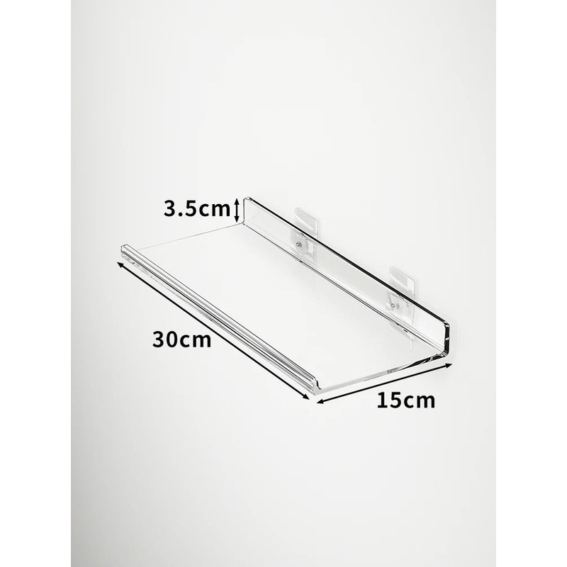 Acrylic Storage Rack Wall Panel No Drill Bathroom Kitchen Organizer Strong Sticker 27