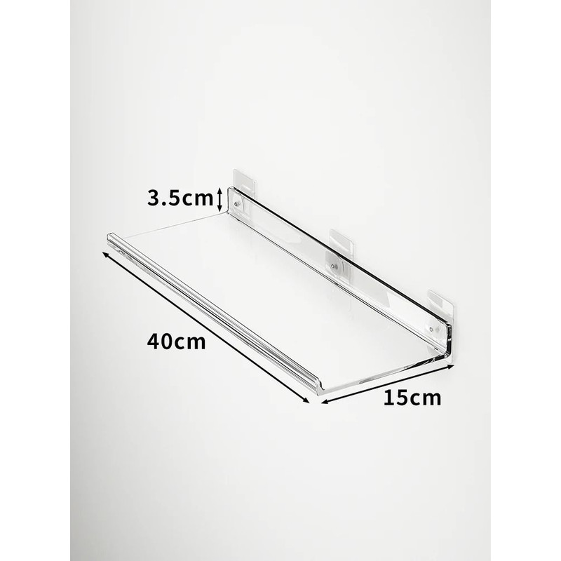Acrylic Storage Rack Wall Panel No Drill Bathroom Kitchen Organizer Strong Sticker 28