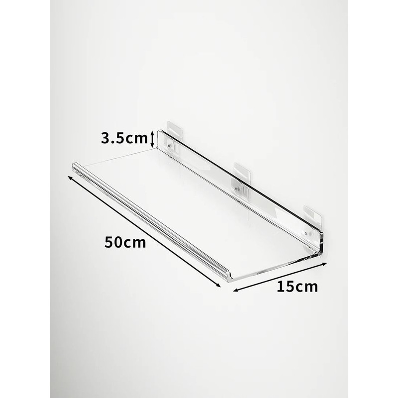 Acrylic Storage Rack Wall Panel No Drill Bathroom Kitchen Organizer Strong Sticker 29