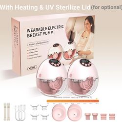 wireless hands free breast pump bpa free with heating uv sterilize lid wearable breastfeeding pump