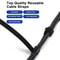 Releasable Cable Ties Black Nylon Loop And Hook Fastener Tape Cord Straps Wire Organizer 2