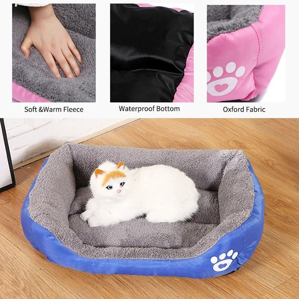 Large Dog Bed Square Plush Cat Nest Kennel All Season Washable Dog Sofa Waterproof Mattress Cat Bed 3