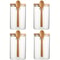 Airtight Glass Jars With Bamboo Lids And Spoons 18oz Transparent Food Storage Jars For Spices Beans 9