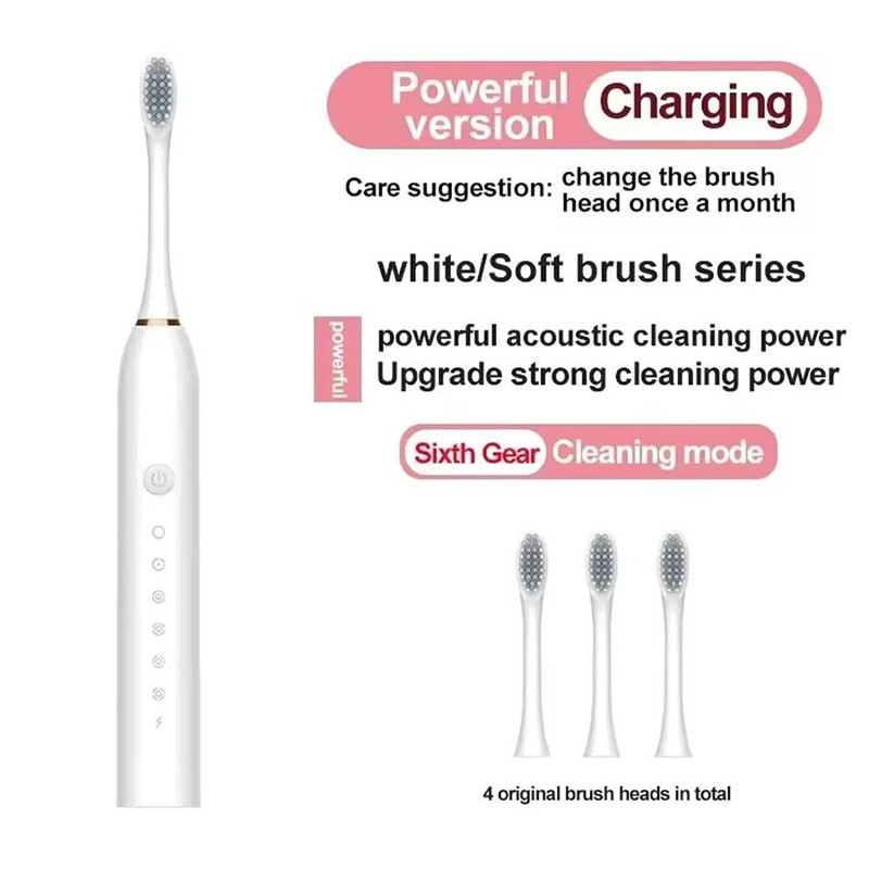 Electric Ultrasonic Toothbrush Six Speed Mode USB Charging Waterproof Adult Tooth Cleaner Couple Se 6