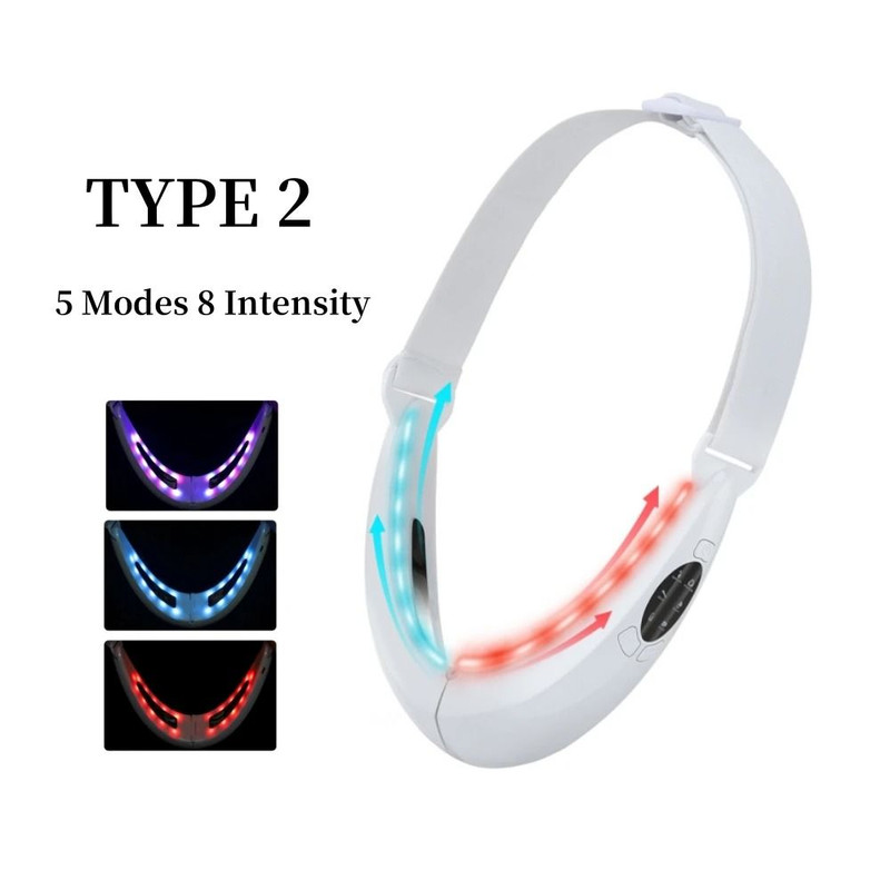 Face Lifting Device Red Light Skin Rejuvenation V Face Massager Double Chin Lift Up Remote Control 7
