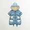 Newborn Baby Snowsuit Thick Velvet Winter Jumpsuit Toddler Romper Coat For Boys And Girls 2
