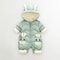 Newborn Baby Snowsuit Thick Velvet Winter Jumpsuit Toddler Romper Coat For Boys And Girls 3