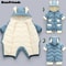 Newborn Baby Snowsuit Thick Velvet Winter Jumpsuit Toddler Romper Coat For Boys And Girls 5