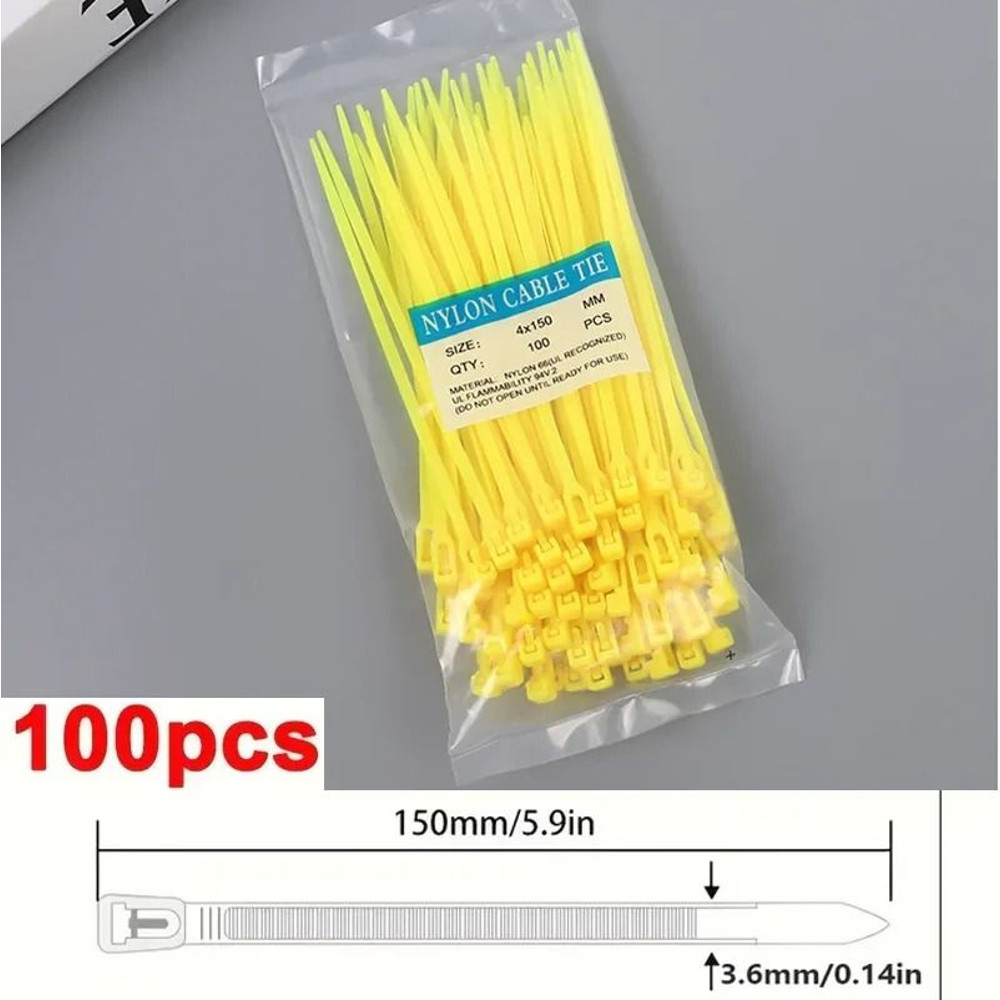 Reusable Nylon Cable Ties Mixed Color Set For Home And Office Organization 7