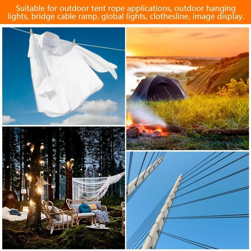 Stainless Steel Cable Rope Kit Heavy Duty PVC Coated Garden Wire Cable Roll 5