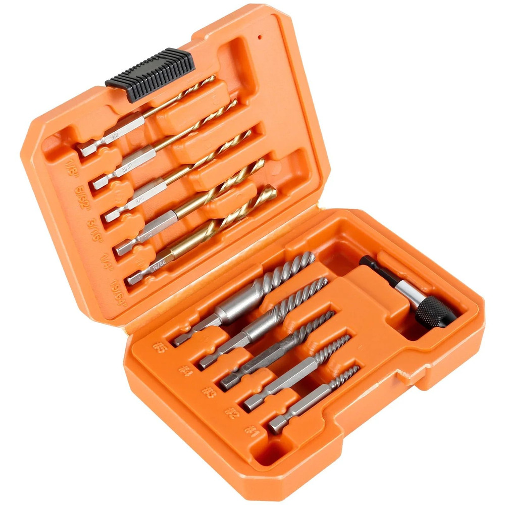 Screw Extractor Kit Carbon Steel Hex Bolt Extractor And Drill Bit Set 11 Piece 6