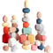 36 Piece Children Wooden Colorful Stone Stacking Building Blocks Balancing Game 6