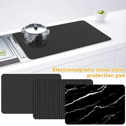 induction cooker cover top stove protector silicone glass fiber mat