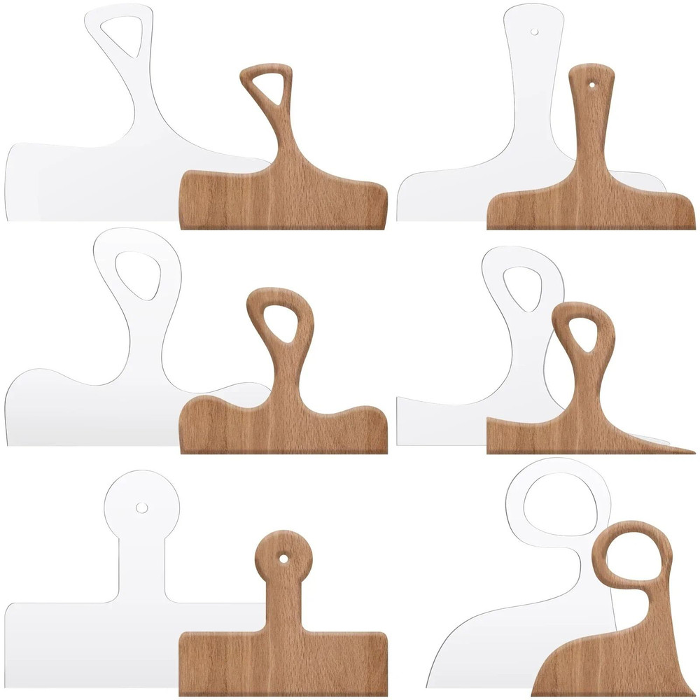 6 Piece Cutting Board Handle Template Set Acrylic Charcuterie Board Router Template 6