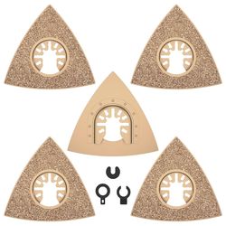 5 piece carbide oscillating sanding pad set for rough sanding and cutting