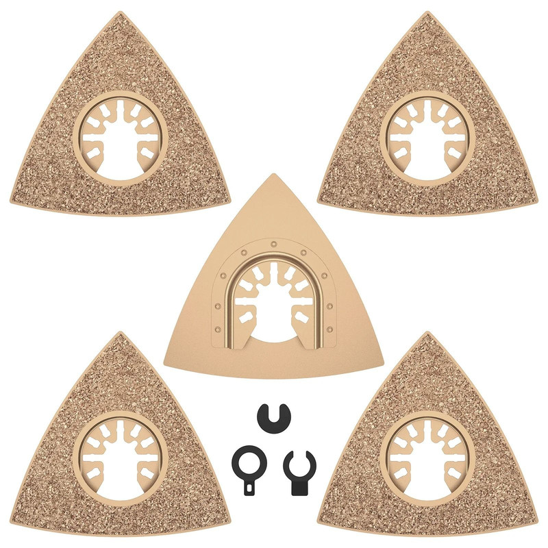 5 Piece Carbide Oscillating Sanding Pad Set For Rough Sanding And Cutting 0