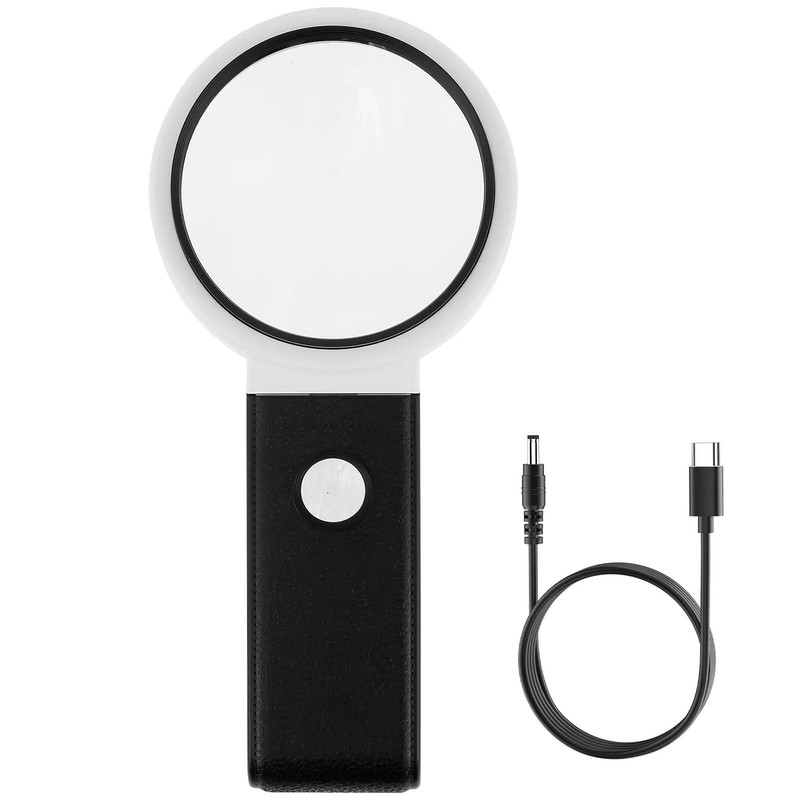 Magnifying Glass With Light And Stand 10X 25X Foldable LED Magnifier 6