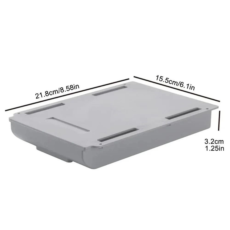Hidden Storage Box Desk Storage Drawer Self Adhesive Plastic Table Organizer 4