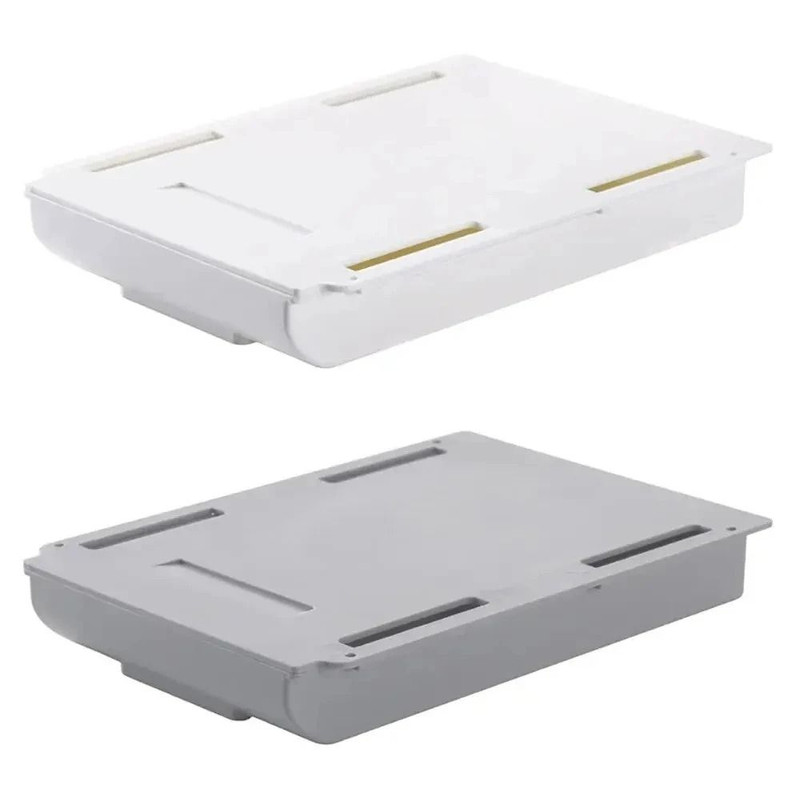 Hidden Storage Box Desk Storage Drawer Self Adhesive Plastic Table Organizer 5