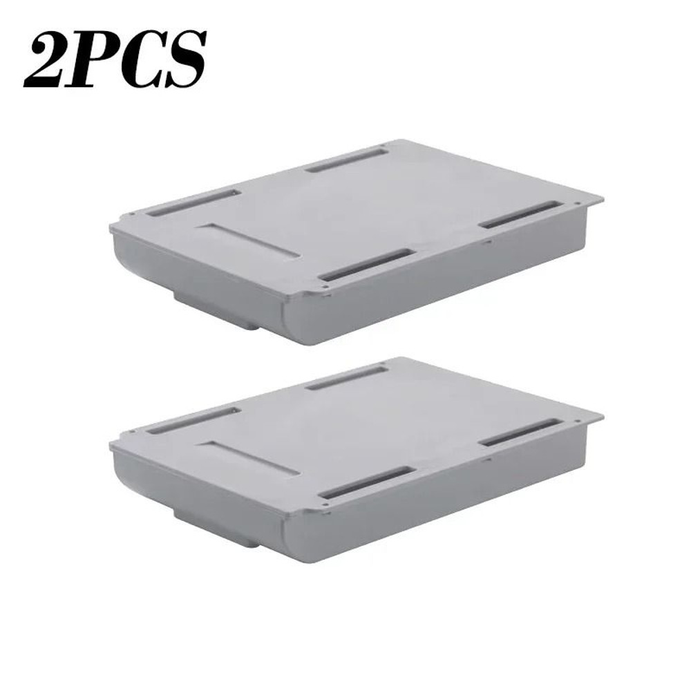 Hidden Storage Box Desk Storage Drawer Self Adhesive Plastic Table Organizer 8