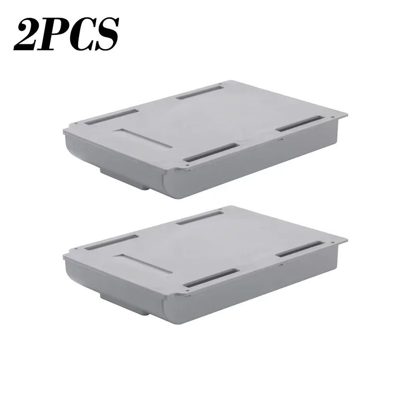 Hidden Storage Box Desk Storage Drawer Self Adhesive Plastic Table Organizer 8