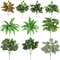 Artificial Plants Leaves Silk Tortoiseshell Leaf Dieffenbough Fake Green Plant Living Room Decor 0