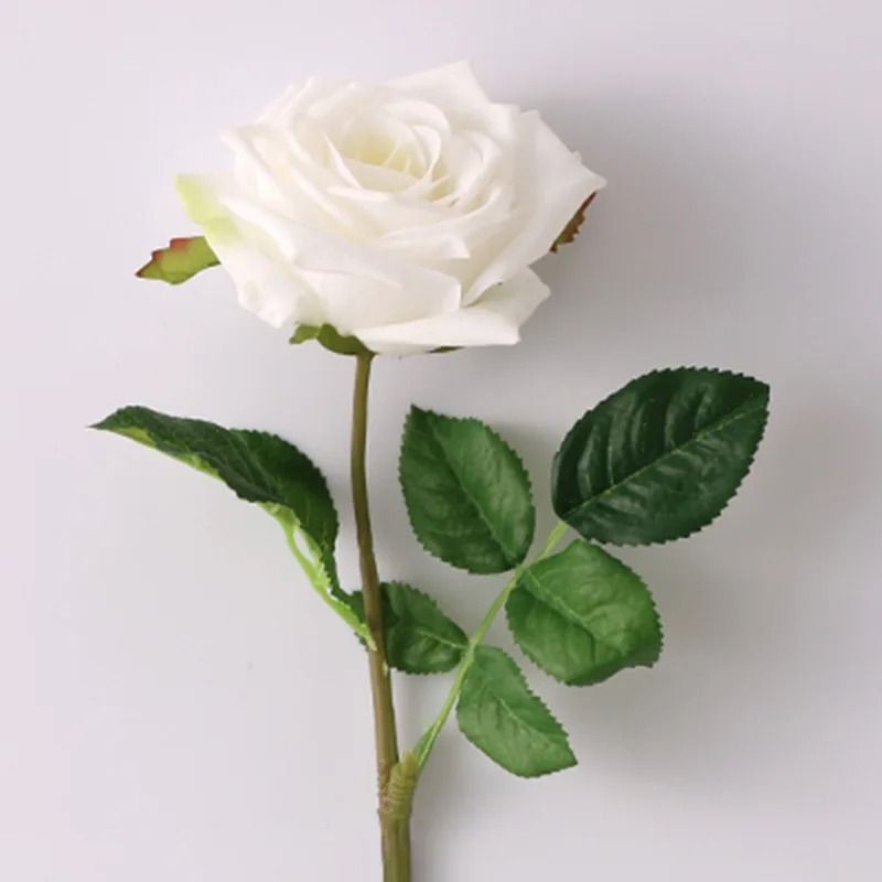 Artificial Real Touch Latex Rose Flowers White Pink Fake Latex Roses For Home Decor 6
