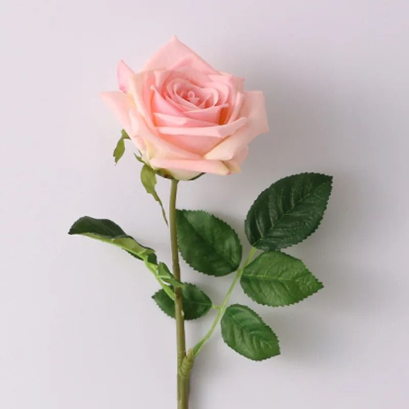 Artificial Real Touch Latex Rose Flowers White Pink Fake Latex Roses For Home Decor 8