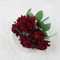 Velvet Artificial Flower Rose Bouquet Red 7 Heads Fake Rose Decorative Floral Home Decor 7