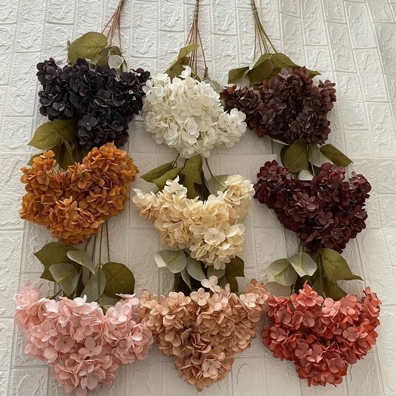 Artificial Hydrangea Fake Flower Wedding Photography Bouquet Home Decor 0