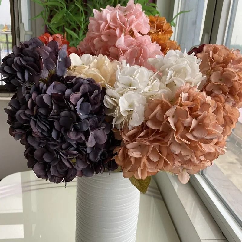 Artificial Hydrangea Fake Flower Wedding Photography Bouquet Home Decor 2