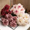 Artificial High End Silk Multi Layer Rose Bouquet Fake Pink Red Flower Decor 0