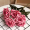 Artificial High End Silk Multi Layer Rose Bouquet Fake Pink Red Flower Decor 13