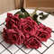 Artificial High End Silk Multi Layer Rose Bouquet Fake Pink Red Flower Decor 14