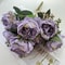 Artificial Burnt Edge Peony Bouquet Silk Fake Flower Home Decor 12