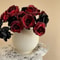 12 Piece Black Red White Artificial Silk Rose Branch Set Long Stem Decorative Flowers 3