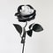 12 Piece Black Red White Artificial Silk Rose Branch Set Long Stem Decorative Flowers 6