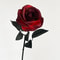 12 Piece Black Red White Artificial Silk Rose Branch Set Long Stem Decorative Flowers 8