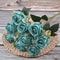 Autumn Color Artificial Silk Rose Bouquet Wedding Photography Home Decoration 9
