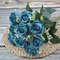 Autumn Color Artificial Silk Rose Bouquet Wedding Photography Home Decoration 10