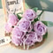 12 Piece Artificial Blue Silk Rose Bouquet Home Garden Wedding Decoration 3