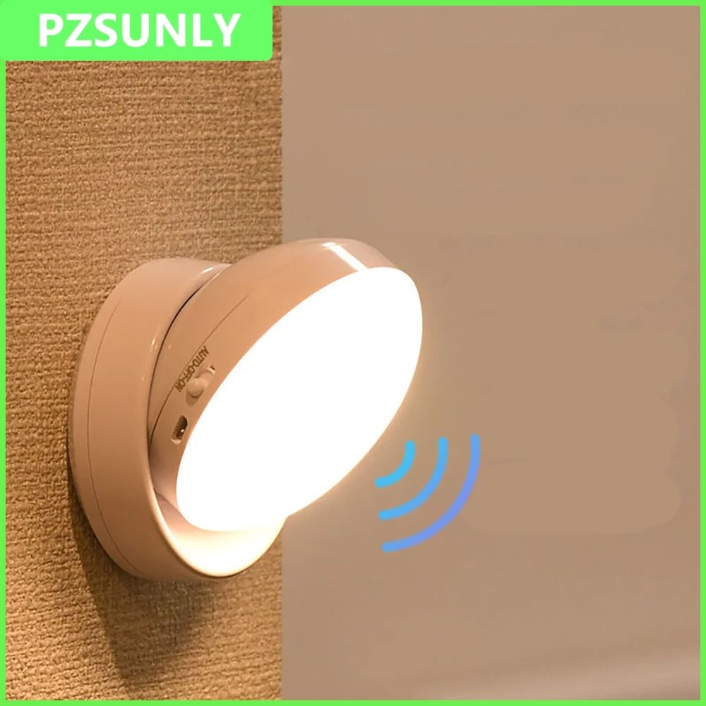 Rechargeable Wireless LED Motion Sensor Night Light 360 Degree Rotating Magnetic Mount 0