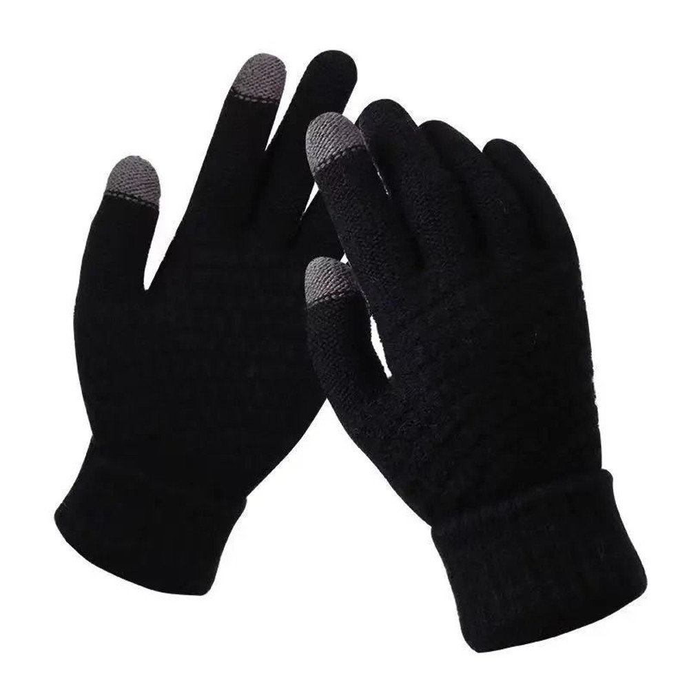 Warm Winter Knit Touch Screen Gloves Full Finger Outdoor Cycling Driving Wool Blend 7