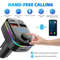 Bluetooth 50 Car FM Transmitter PD Type C Dual USB 18W Handsfree Charger 2