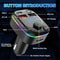 Bluetooth 50 Car FM Transmitter PD Type C Dual USB 18W Handsfree Charger 5