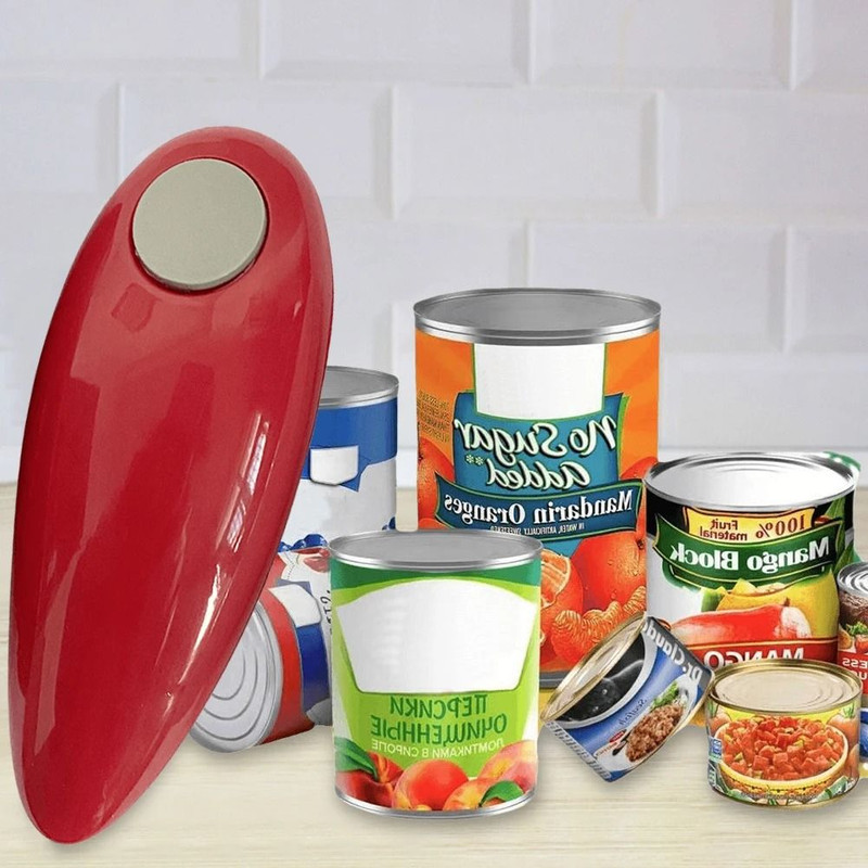 Electric OneTouch Automatic Can Opener Battery Operated HandsFree Tin And Jar Opener 5